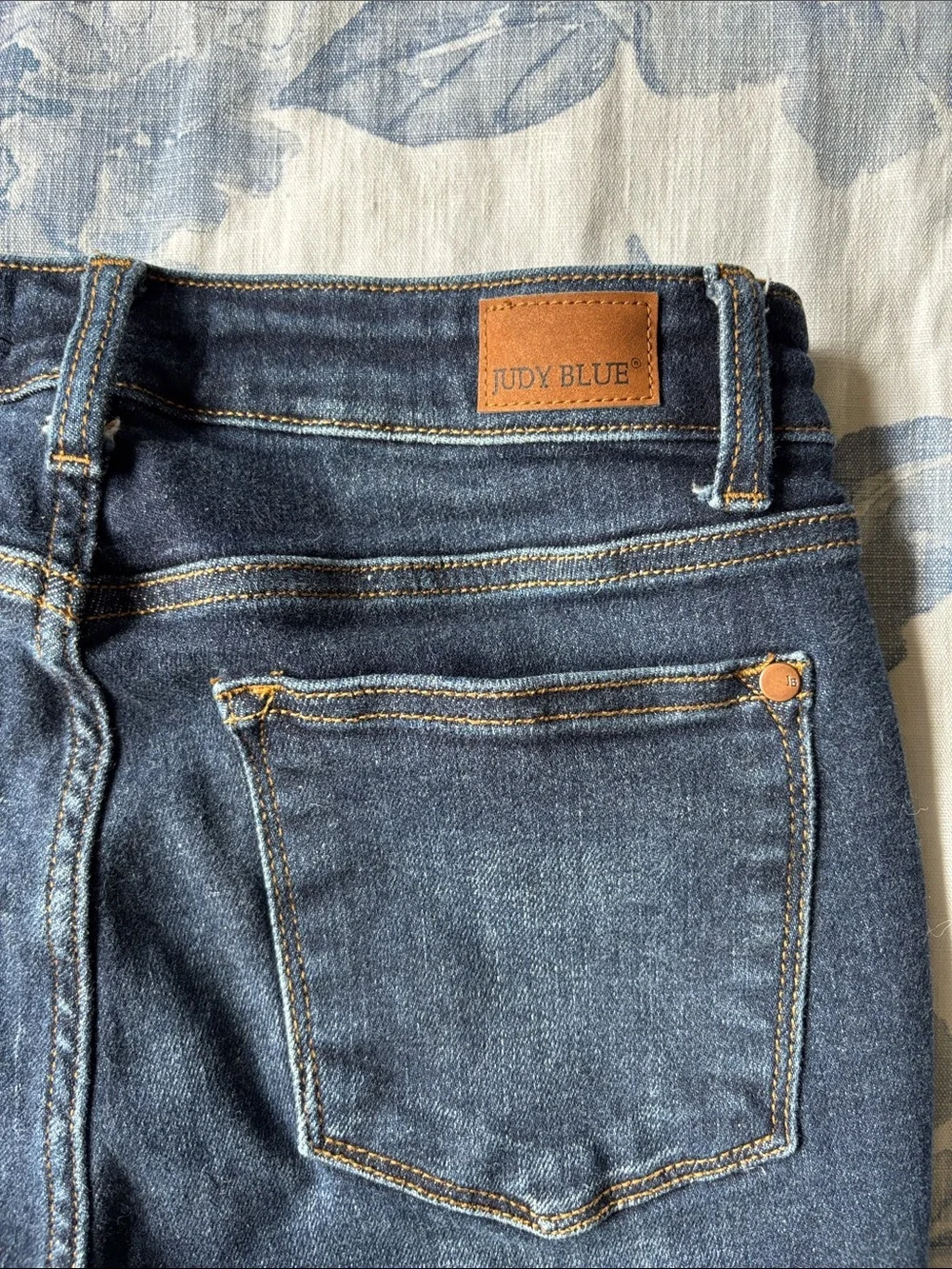 Judy Blue Indigo Skinny Jeans with Subtle Whiskering - Picture 5 of 9